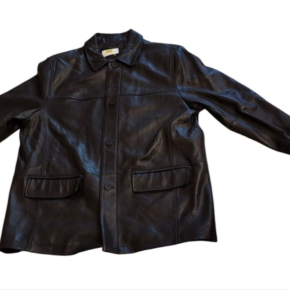NWT Roundtree & Yorke Lexington Genuine Lambskin Leather Jacket Black Size 2X